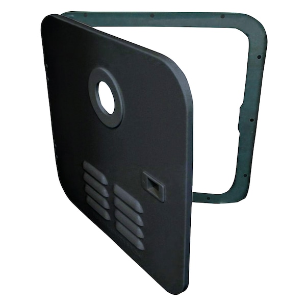 Girard Girard 2GWHDA6B Door/Flange Assembly Conversion Kit - Atwood 6-Gallon Water Heater, Black 2GWHDA6B - main